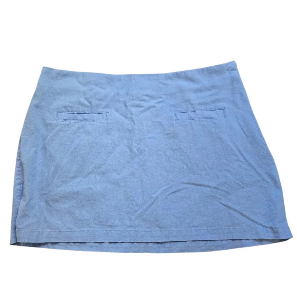 ✨️ Blue Linen Blend Skirt Women's Size 14